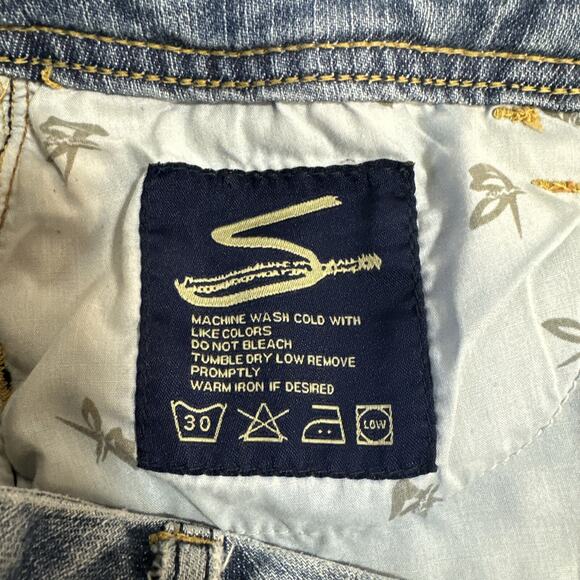 Seven7 Cropped Jeans Women’s Size 31 Blue Light Wash Stretch Denim - Picture 12 of 14